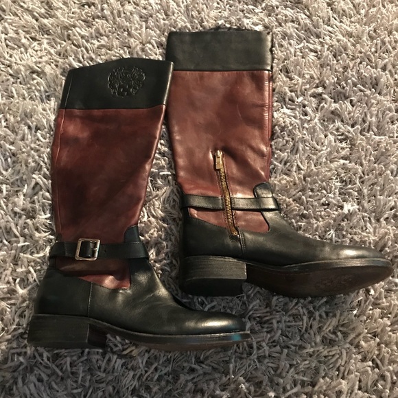 Vince Camuto Boots Riding Knee Flavion 2 Tone 7.5 - Picture 2 of 8